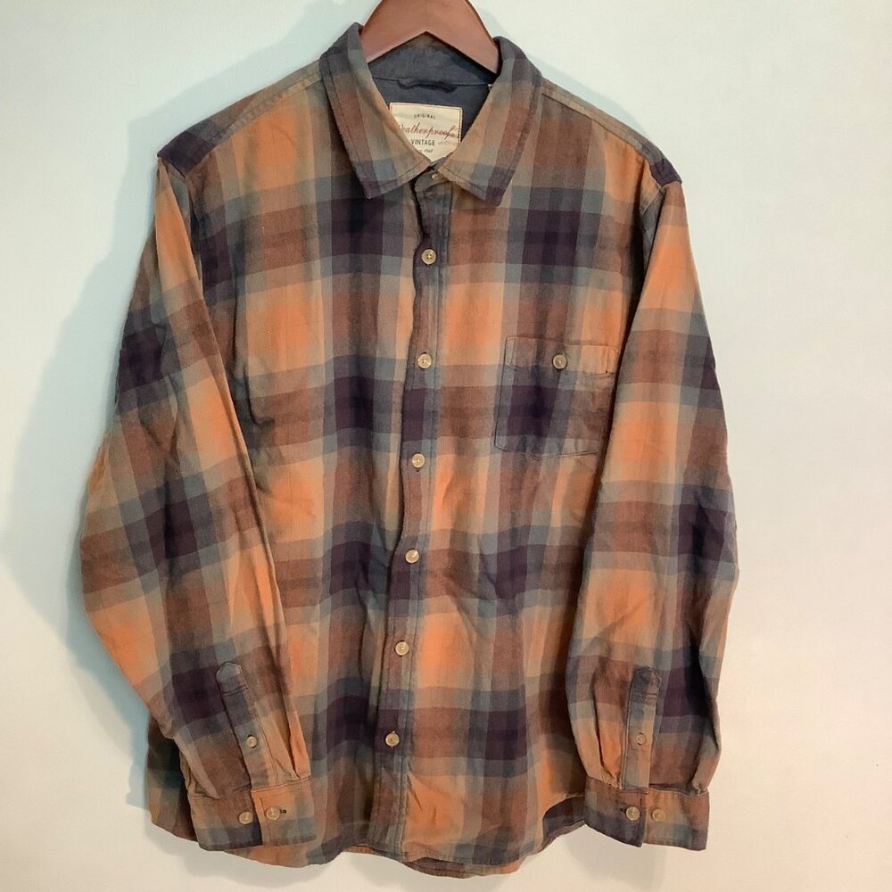 🍂 Weatherproof Plaid Flannel Shirt – Men’s XL – Outdoor Fall Vibes